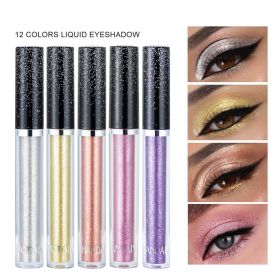 12-Colour Diamond Liquid Psychedelic Pearl Shimmering Sleeper Tear Eyeshadow (Color: 01)