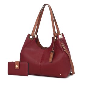 MKF Collection Estelle Shoulder Bag by Mia K (Color: Burgundy)