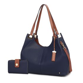 MKF Collection Estelle Shoulder Bag by Mia K (Color: Navy)